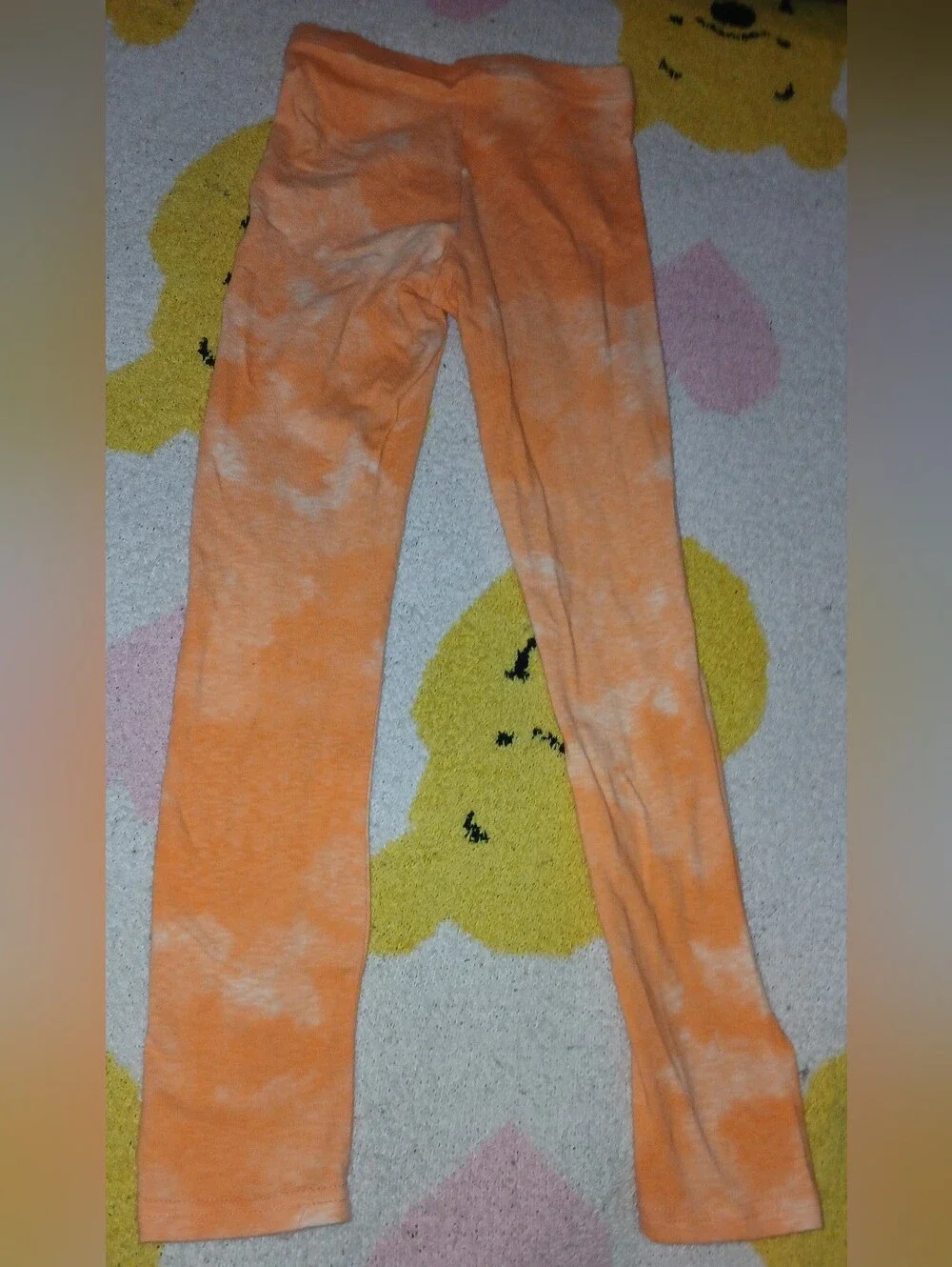 Pre-loved Gilr's Old Navy Orange Tie-Dye Kids Leggings.